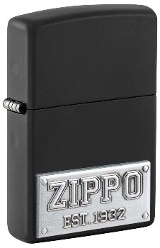 Зажигалка Zippo 48689 License Plate с покрытием Black Matte
