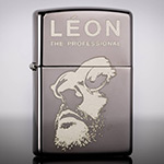 Зажигалка Zippo 150 Black Ice с гравировкой Leon