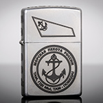 Зажигалка Zippo 205 Satin Chrome с гравировкой Морпех